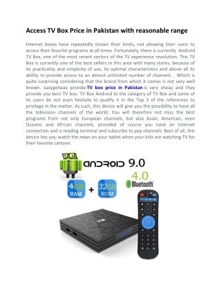 Access TV Box Price in Pakistan with reasonable range