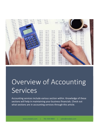 Overview of Accounting Services