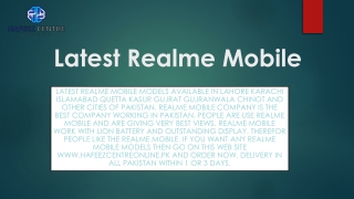 Buy online realme mobile models online in all Pakistan