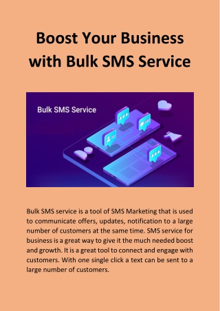 Boost Your Business with Bulk SMS Service