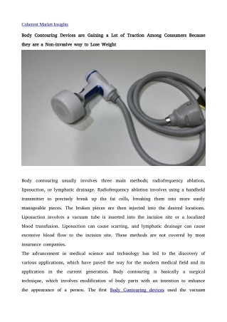 Body Contouring Devices30