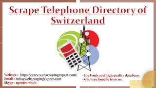 Scrape Telephone Directory of Switzerland