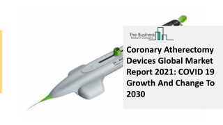 Coronary Atherectomy Devices Global Market Report 2021 COVID 19 Growth And Change To 2030