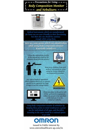 Precautions for Using Body Composition Monitor and Nebulizers