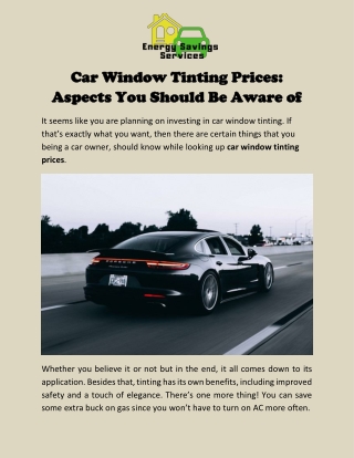 Where Can I Get The Best Car Window Tinting Services In Evansville?