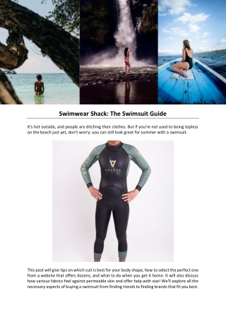 Swimwear Shack The Swimsuit Guide