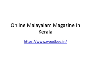 Online Malayalam Magazine In Kerala