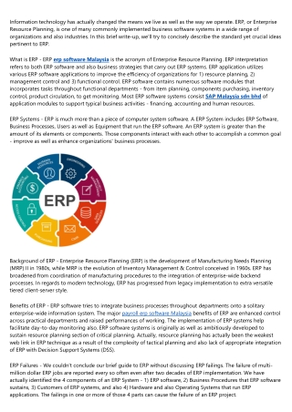5 Minute Overview to ERP