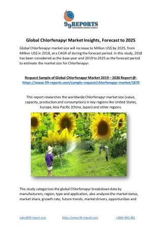 Global Chlorfenapyr Market Insights, Forecast to 2025