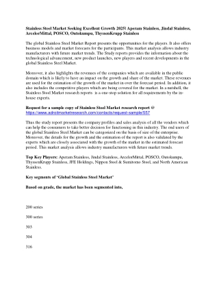 Stainless Steel Market