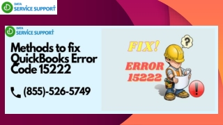 Methods to fix QuickBooks Error Code 15222
