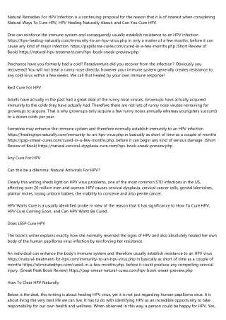 HPV Cure News
