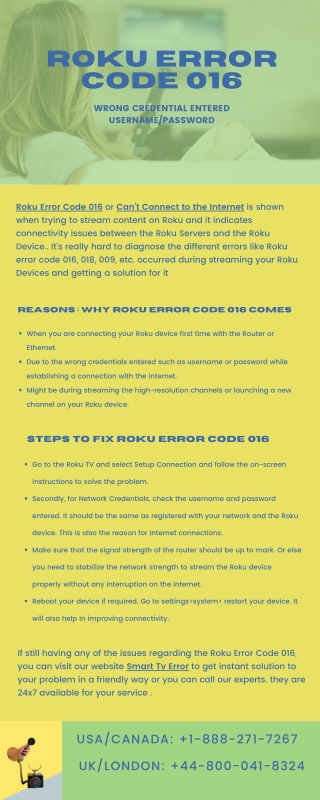 A Quick Guide to Fix Roku not Connect to Internet | Roku Error code 016