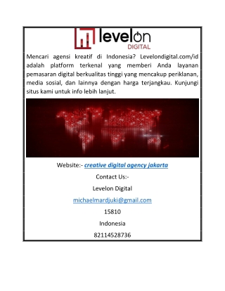 Creative Digital Agency Jakarta  | Levelondigital.com/id