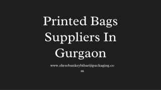 Printed Bags Suppliers In Gurgaon