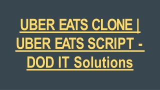 Readymade UberEats Clone Script - DOD IT Solutions