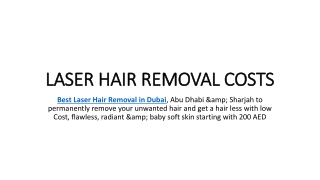 LASER HAIR REMOVAL COSTS
