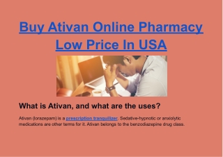 Buy Ativan Online Pharmacy Low Price In USA