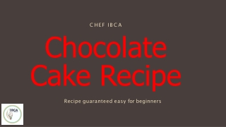 Chocolate cake recipe