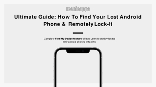 Find Your Lost Android Phone & Remotely Lock-It In Seconds!