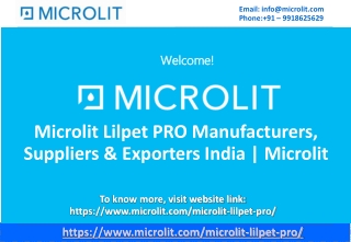 Lilpet PRO Manufacturers India-MIcrolit