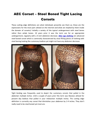 AEC Corset – Steel Boned Tight Lacing Corsets