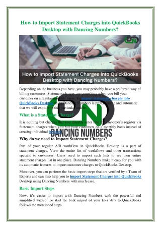 How to Import Statement Charges into QuickBooks Desktop with Dancing Numbers