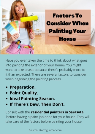 Factors To Consider When Painting Your House