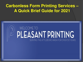 Carbonless Form Printing Services – A Quick Brief Guide for 2021
