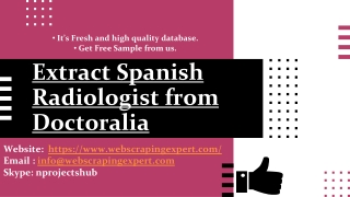Extract Spanish Radiologist from Doctoralia