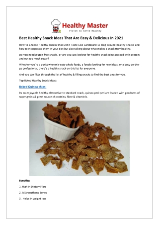 Best Healthy Snack Ideas That Are Easy & Delicious In 2021