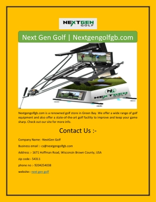 Next Gen Golf | Nextgengolfgb.com