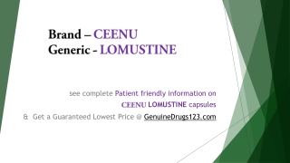 GENERIC LOMUSTINE CAPSULES 40mg Price, Dosage, Uses and Side Effects