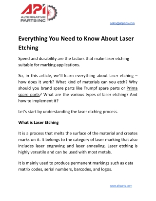 Everything You Need to Know About Laser Etching