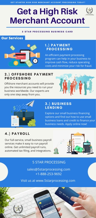 High Risk Merchant Account ! 5 Star Processing