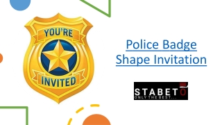 police badge shape Invitation