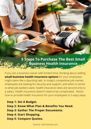 5 Steps To Purchase The Best Small Business Health Insurance