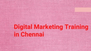 Digital Marketing Training in Chennai