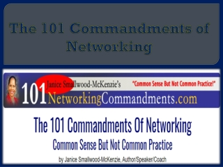 The 101 Commandments of Networking