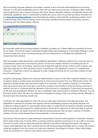 sql financial accounting: It's Not as Difficult as You Think