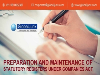 Fast and Easy Legal Services for Preparation and Maintenance of Statutory Registers