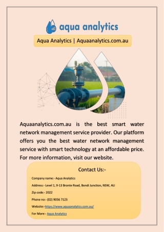 Aqua Analytics | Aquaanalytics.com.au