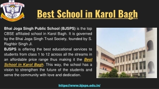 Most Awarded Best School in Karol Bagh