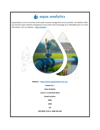 Aqua Analytics | Aquaanalytics.com.au