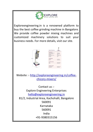 Coffee Powder Mixing Machine  Exploreengineering.in (1)