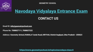 Online Video Lectures for Navodaya Entrance Exam in India