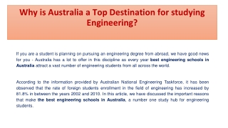 Top Universities in Australia for Engineering