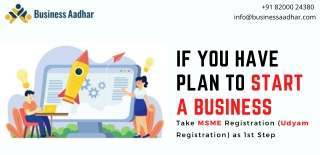 Have you plan Start a Business, Take MSME Registration (Udyam Registration) First Step