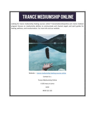 Trance Mediumship Healing Courses Online  Trancemediumshiponline.com (1)