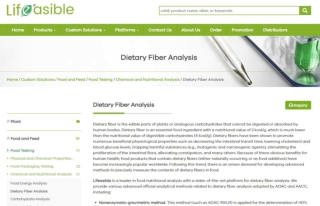 Dietary Fiber Analysis